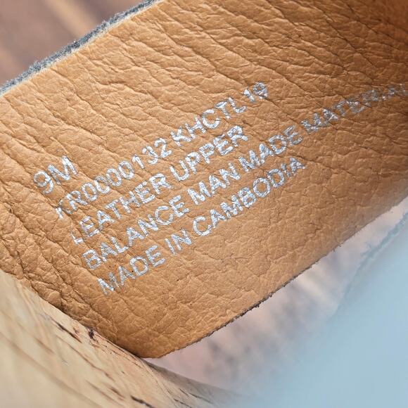 Korks Sandals Womens 9M Gray Leather Adjustable Buckle Cross Strap Wedge Comfort - Picture 7 of 7